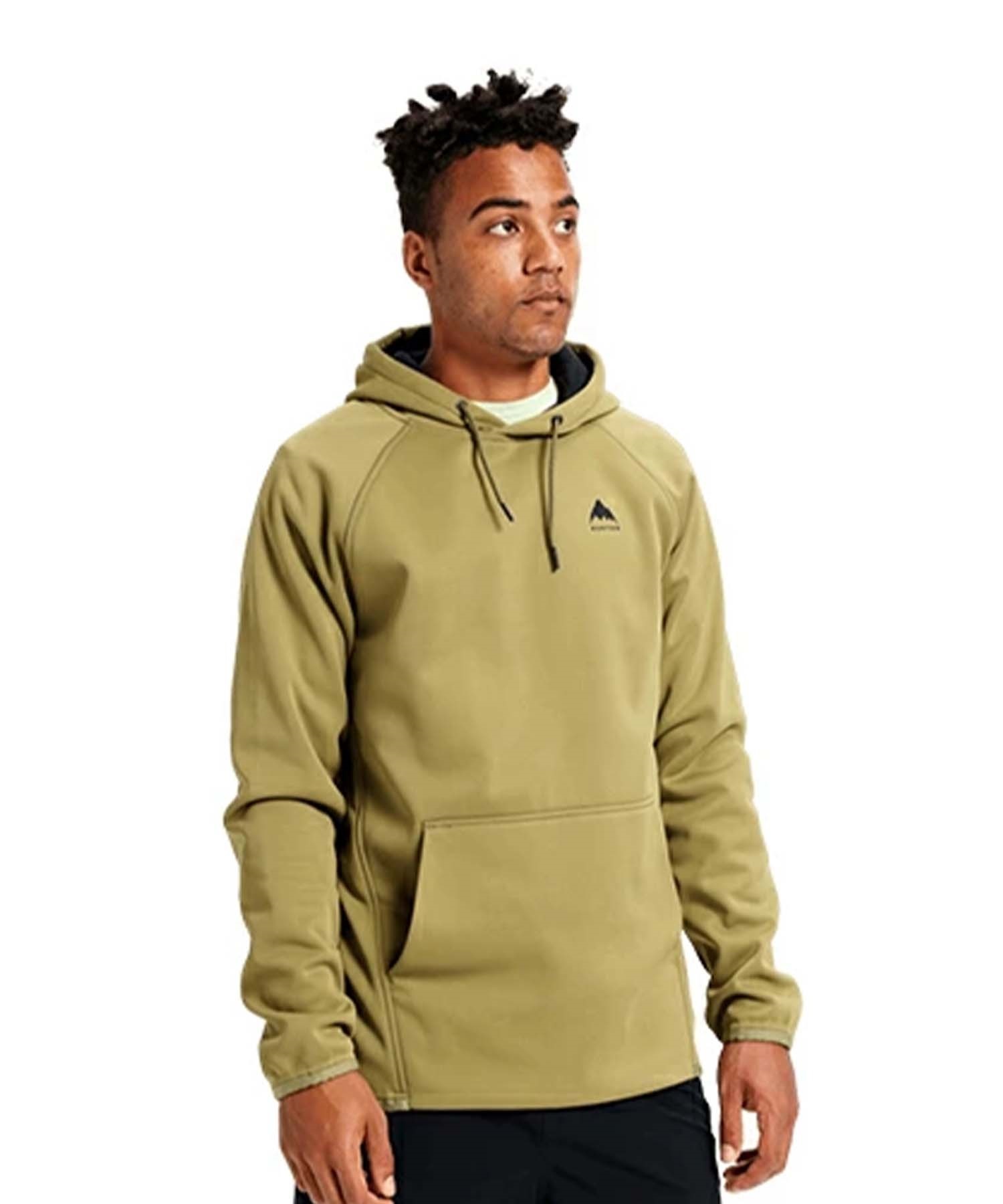 BURTON バートン Crown Weatherproof Pullover Fleece スノーボード インナーウェア 22-24モデル KK F30(Martini-Olive-XS)