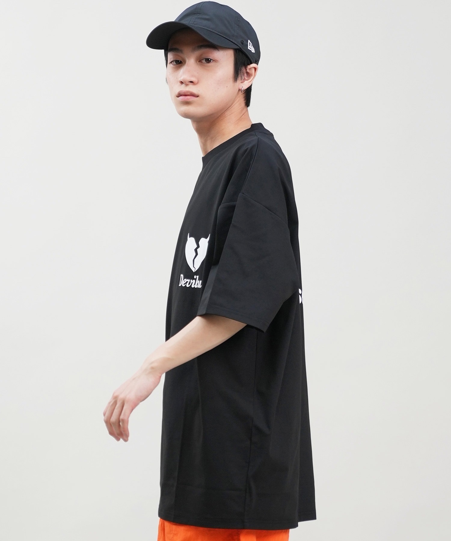 DEVILUSE デビルユース メンズ ラッシュガード 半袖 Tシャツ オーバーサイズ 水陸両用 ムラサキスポーツ限定 243OO1ST303DU(WHT-M)