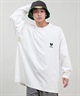 DEVILUSE デビルユース メンズ ラッシュガード 長袖 Tシャツ オーバーサイズ 水陸両用 ムラサキスポーツ限定 243OO1LT089DU(WHT-M)