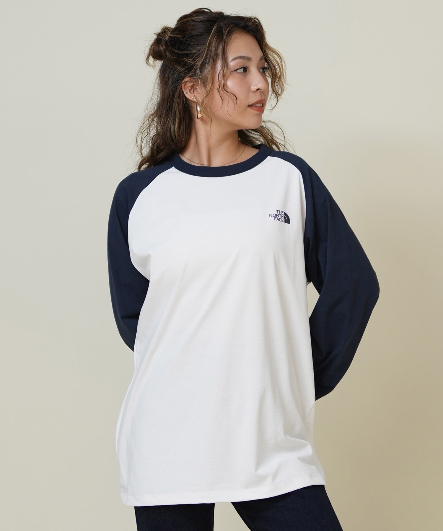 THE NORTH FACE ザ・ノース・フェイス 長袖 Tシャツ ロンT レディース ラグラン ロングスリーブイーエスベースボールティー NT82591(WK-S)