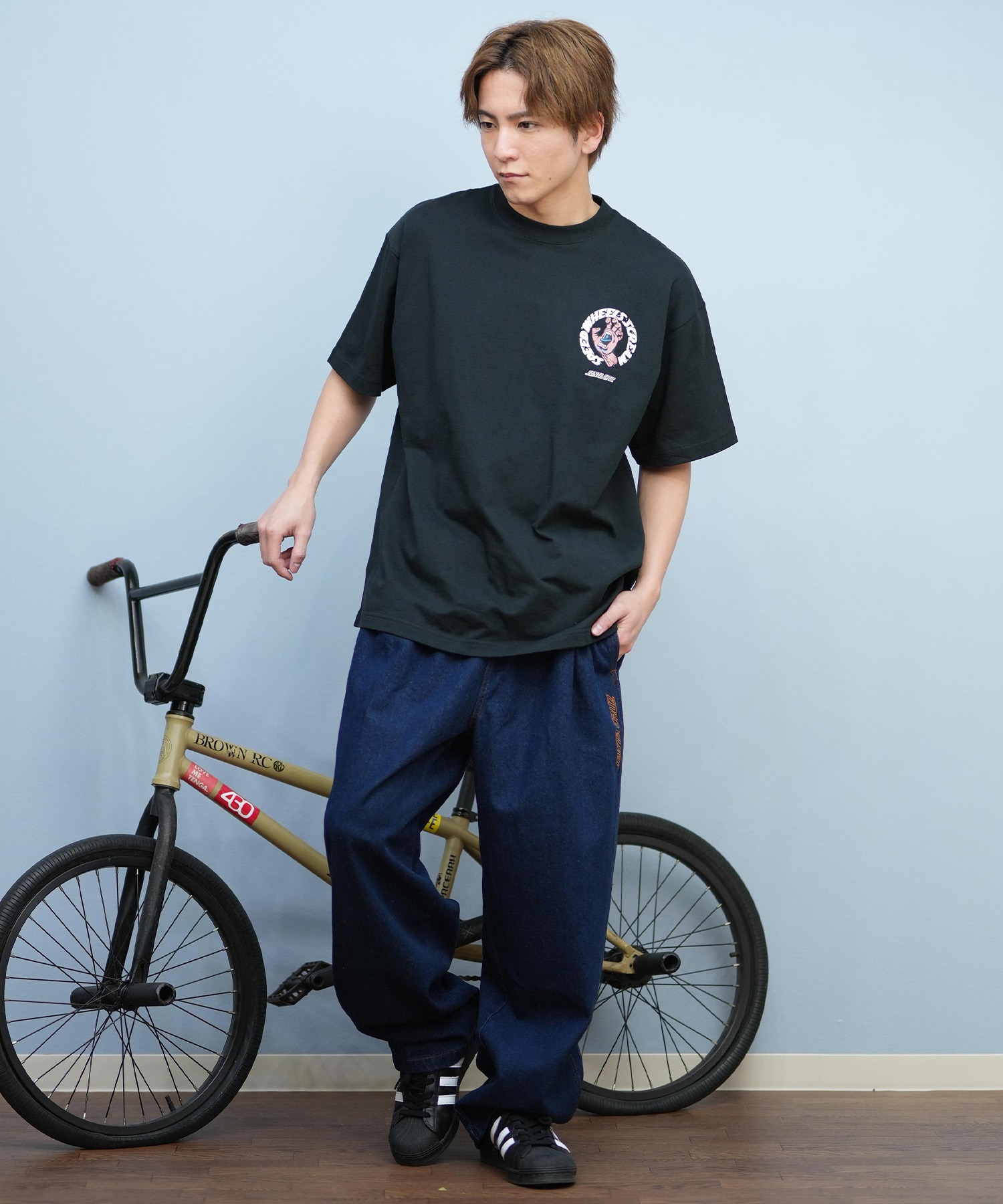 SANTACRUZ サンタクルーズ 半袖 Tシャツ メンズ バックプリント ロゴ スクリーミングハンド 502252401 ムラサキスポーツ限定(WHITE-M)