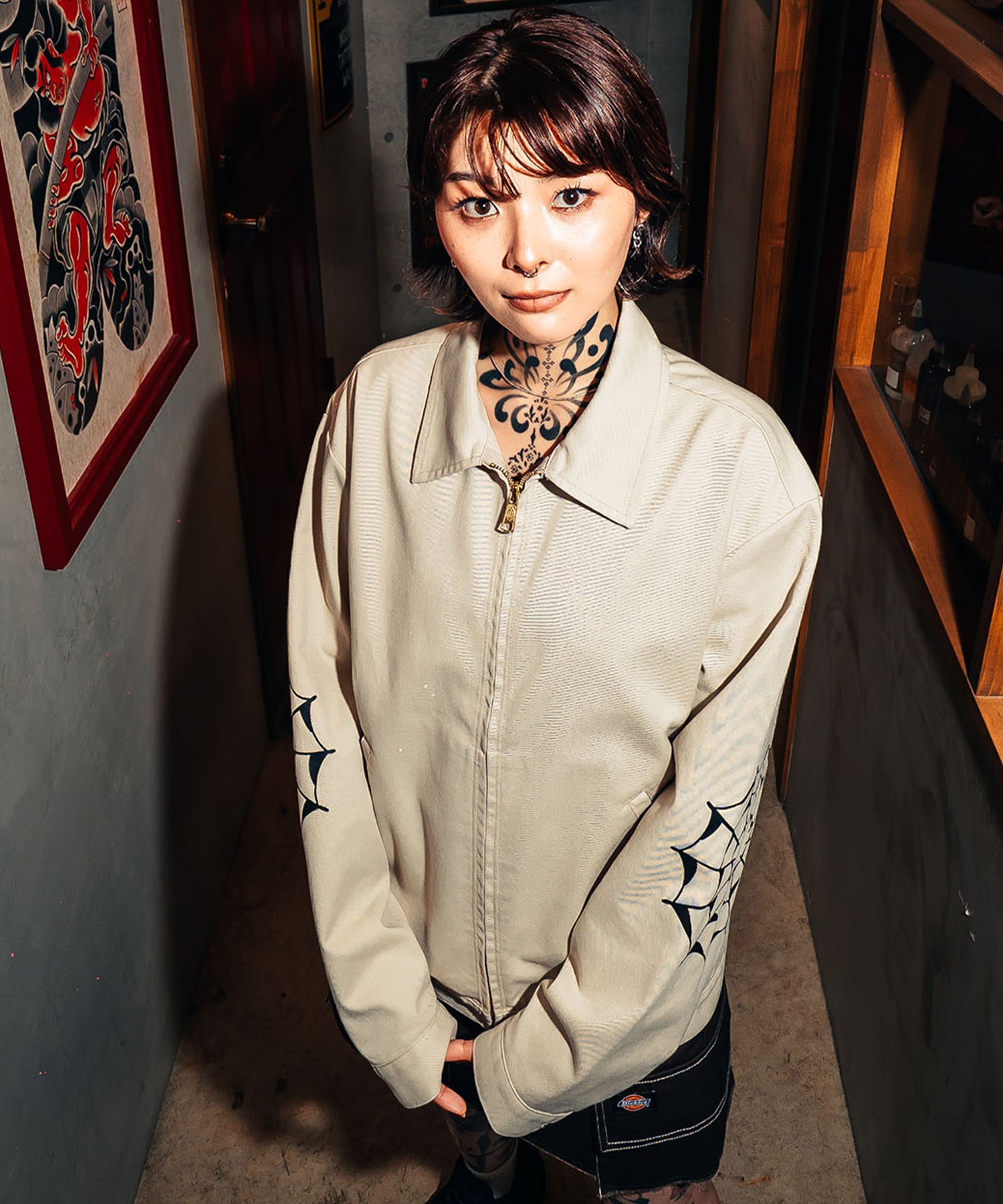 Dickies ディッキーズ ジャケット メンズ INSCRIBE TATTOO コラボモデル MS X INS CROSS PRINT JK 81560400(0003-M)