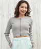 DC ディーシー 長袖 Tシャツ ロンT レディース クロップド丈 ショート丈 ジップアップ TELECO ZIP CARDIGAN LCD254310(BES-M)