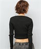 DC ディーシー 長袖 Tシャツ ロンT レディース クロップド丈 ショート丈 ジップアップ TELECO ZIP CARDIGAN LCD254310(BES-M)