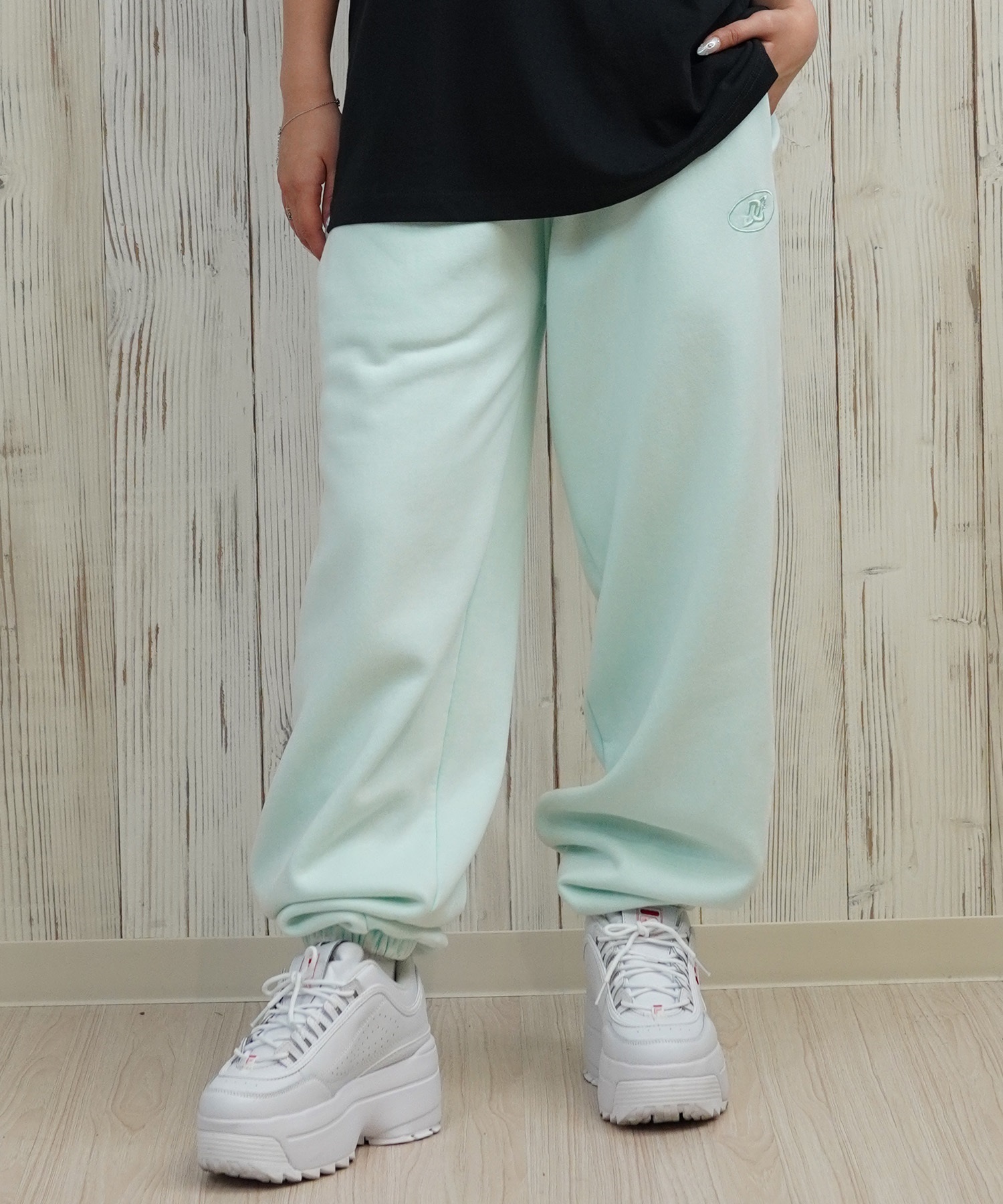 DC ディーシー ロングパンツ レディース スウェット パンツ 裏起毛 ワイド スウェットパンツ LPT254304(BES-M)