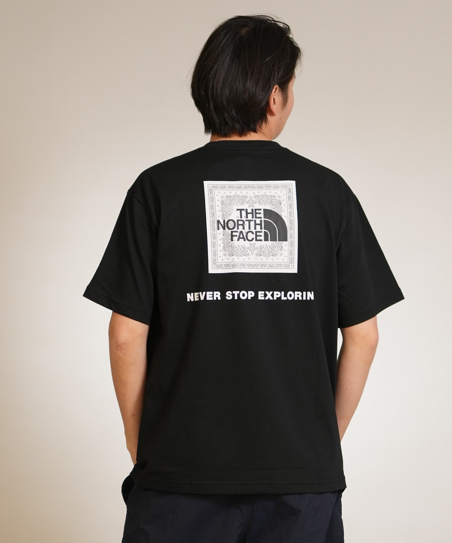 THE NORTH FACE ザ・ノース・フェイス 半袖 Tシャツ メンズ ショートスリーブバンダナスクエアロゴティー NT32446(W2-S)