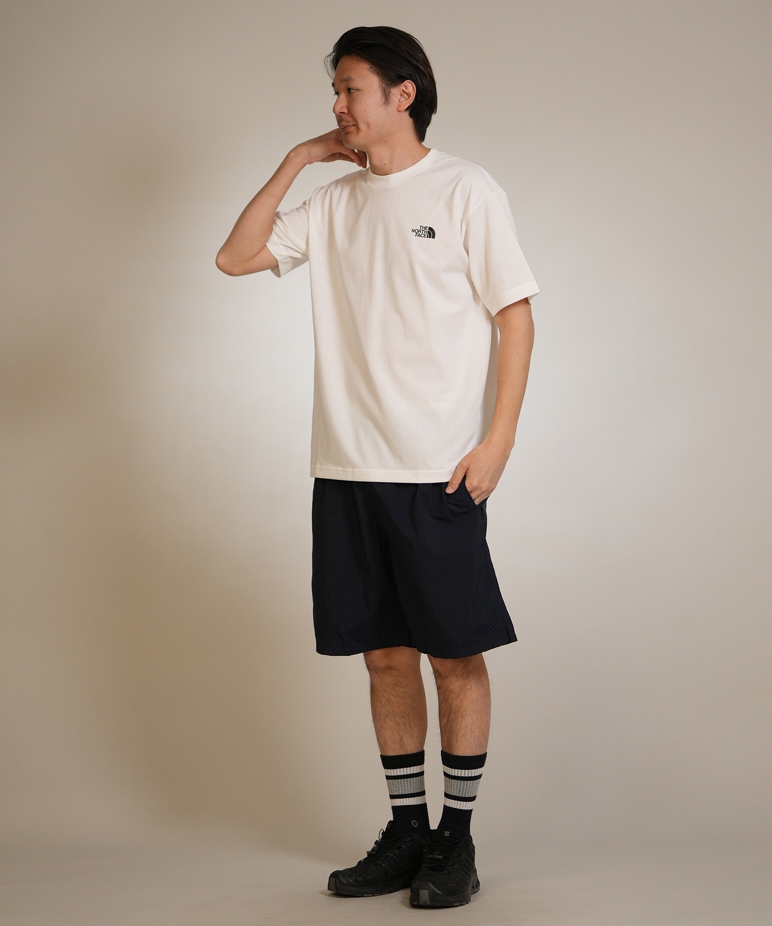 THE NORTH FACE ザ・ノース・フェイス 半袖 Tシャツ メンズ ショートスリーブバンダナスクエアロゴティー NT32446(W2-S)