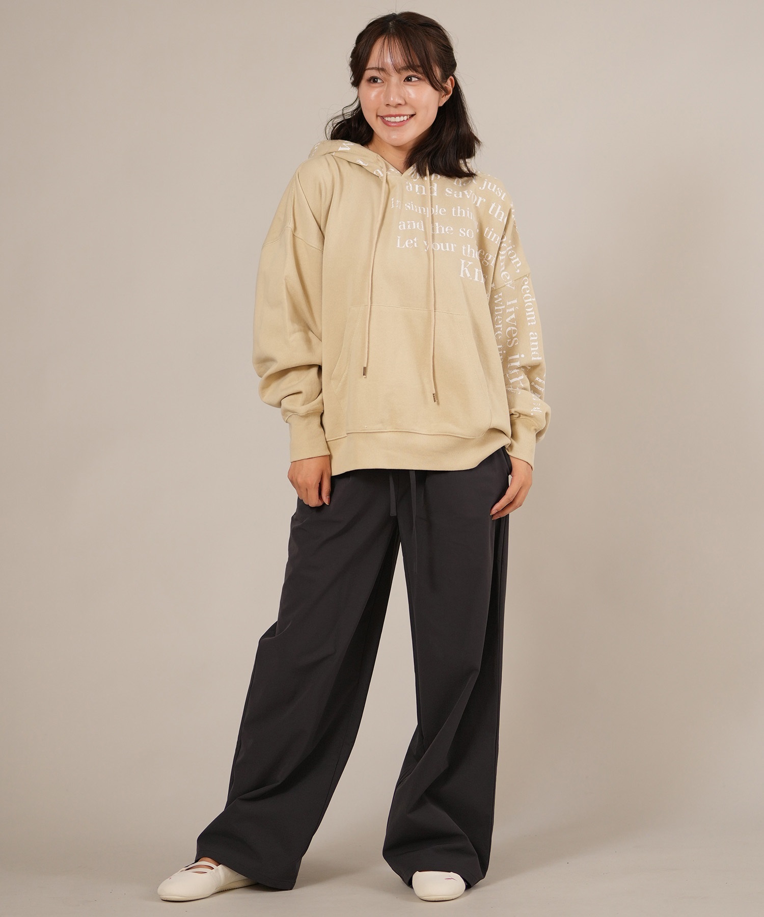 RIKKA FEMME リッカファム プルオーバー パーカー レディース スウェット フーディー ロゴ プリント 裏毛 RF25FW08(LBE-FREE)