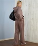 RIKKA FEMME リッカファム ジップアップ パーカー レディース スウェット フーディー ロゴ ワッペン 裏毛 セットアップ対応 RF25FW09(CGY-FREE)