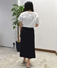 RIKKA FEMME リッカファム 半袖 Tシャツ レディース 箔プリント RF25SS09(WT/GD-FREE)