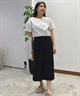 RIKKA FEMME リッカファム 半袖 Tシャツ レディース 箔プリント RF25SS09(WT/GD-FREE)