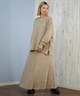 RIKKA FEMME リッカファム ロングスカート レディース リブニットスカート セットアップ対応 RF25FW15(GRY-FREE)