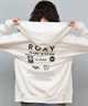 ROXY ロキシー ジップアップ パーカー レディース バックプリント ロゴ HISTORICAL LOGO ZIP HOODIE RZP254027(BLK-M)