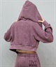 ROXY ロキシー ジップアップ パーカー レディース ウォッシュ加工 クロップド丈 ショート丈 セットアップ対応 YOLO ZIP RZP254034(BBK-S)