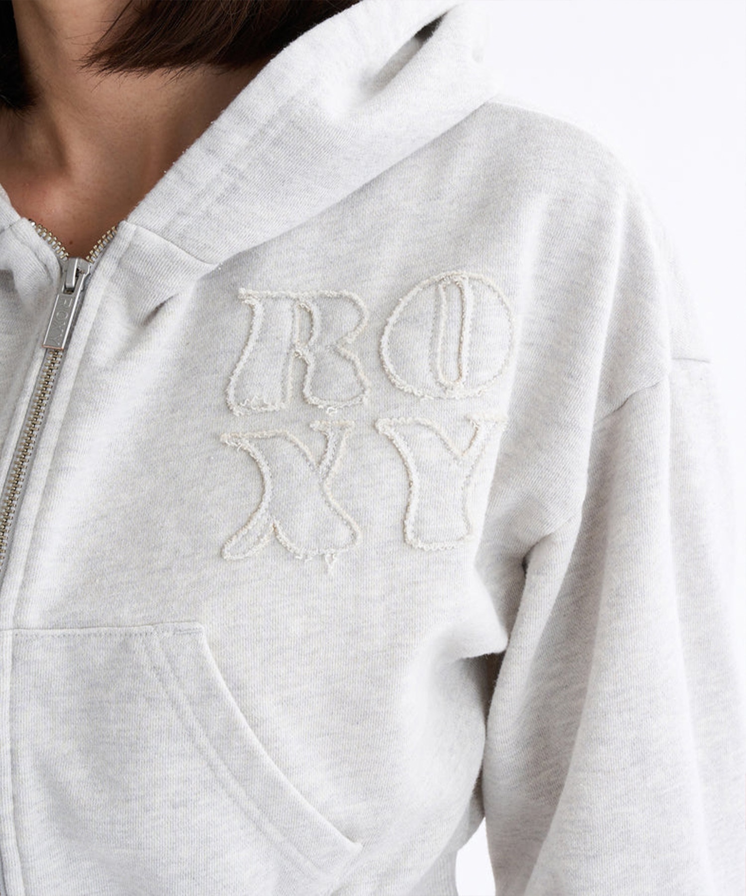 ROXY ロキシー ジップアップ パーカー レディース ウォッシュ加工 クロップド丈 ショート丈 セットアップ対応 YOLO ZIP RZP254034(BBK-S)
