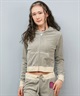 ROXY ロキシー × MANA ジップアップ パーカー レディース ベロア ショート丈 セットアップ対応 ROXY CRUISERS RZP254617T(NVY-M)