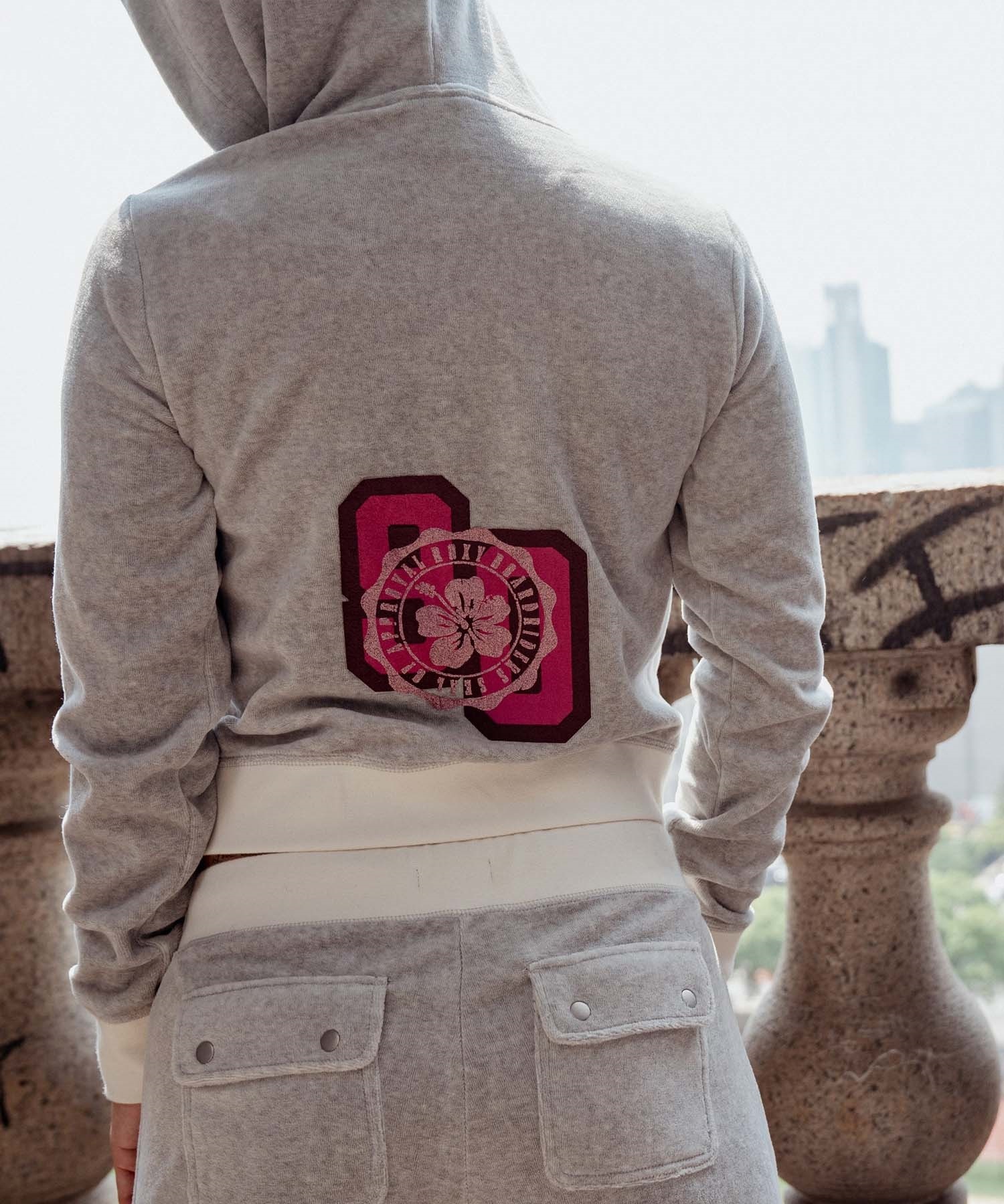 ROXY ロキシー × MANA ジップアップ パーカー レディース ベロア ショート丈 セットアップ対応 ROXY CRUISERS RZP254617T(NVY-M)