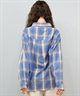 ROXY ロキシー 長袖 シャツ レディース チェック ロゴ LOOK UP シャツ RSH254045(BLK-M)