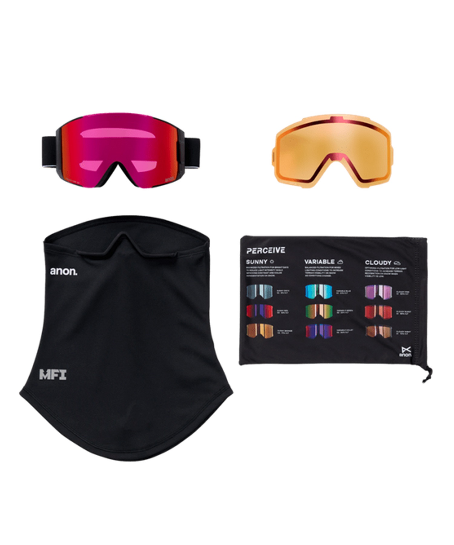 ANON アノン Sync Goggles MFI Face Mask スノーボード ゴーグル ユニセックス ムラサキスポーツ 25-26モデル MM D11【2526】(DEEPCHERRY-NA)
