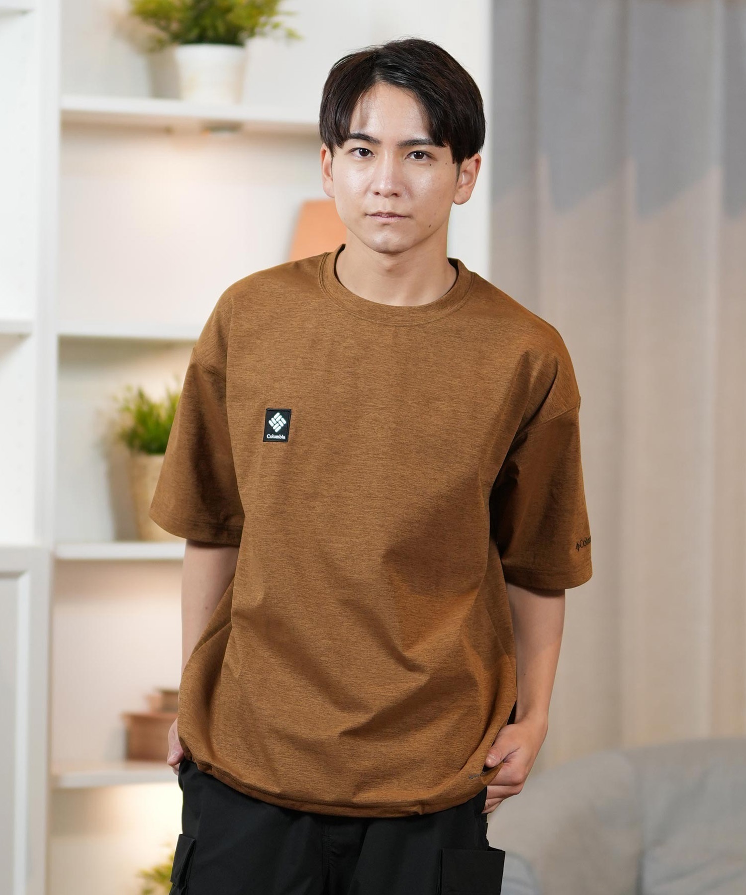 columbia コロンビア 半袖 Tシャツ メンズ 水陸両用 ユーティリティ UVケア PM0684 ムラサキスポーツ限定(100-S)