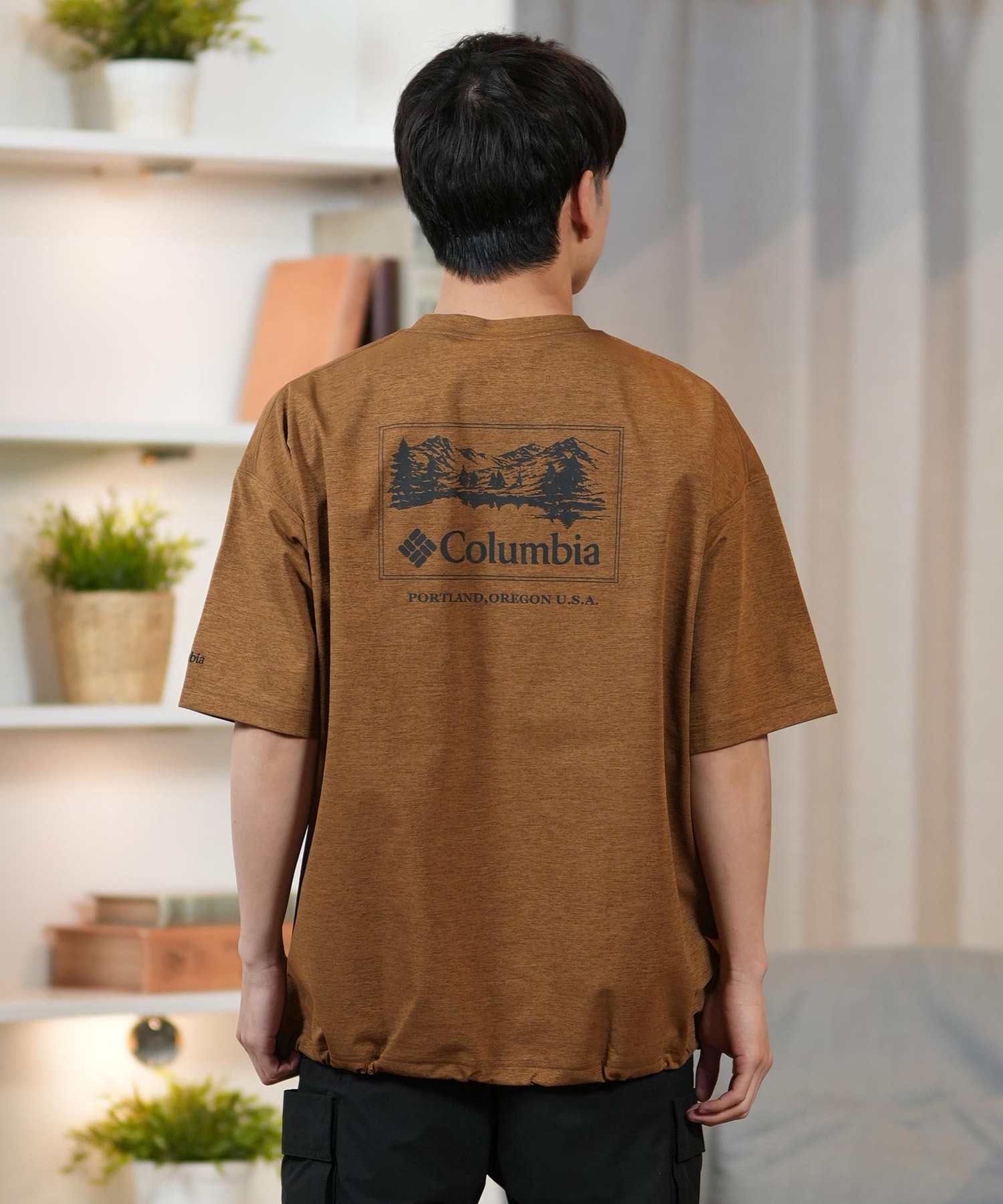 columbia コロンビア 半袖 Tシャツ メンズ 水陸両用 ユーティリティ UVケア PM0684 ムラサキスポーツ限定(100-S)