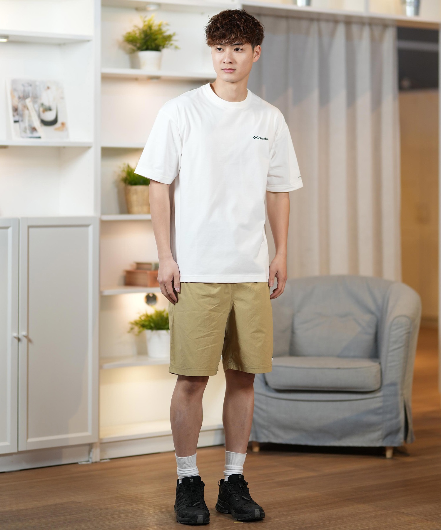 columbia コロンビア 半袖 Tシャツ メンズ バックプリント 吸湿速乾 PM0785 ムラサキスポーツ限定(10-M)