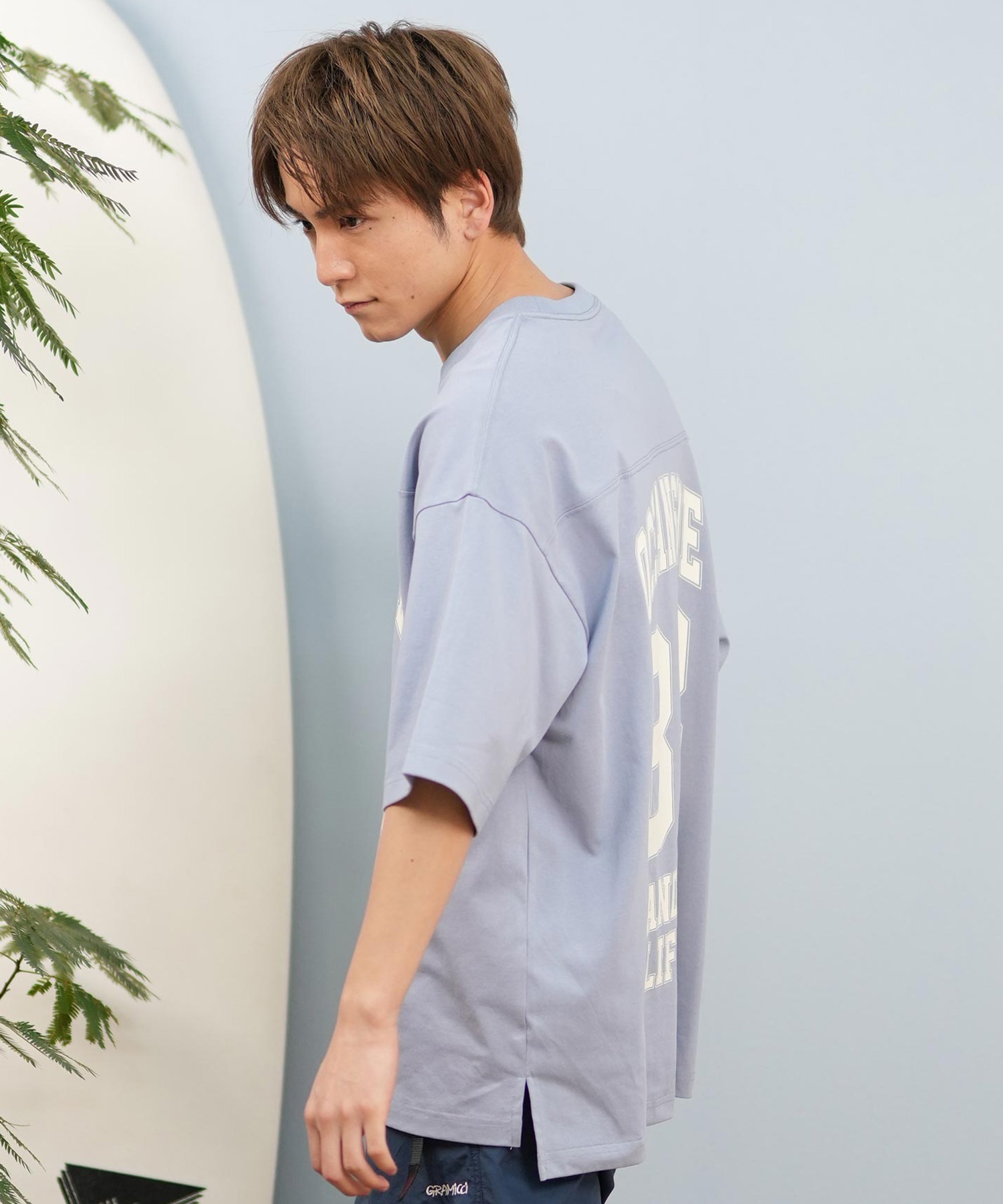 DEAR LAUREL ディアローレル 半袖 Tシャツ メンズ バックプリント 抗菌防臭 UVケア 接触冷感 CAL FOOTBALL TEE D25S2106(WHT-M)