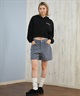 RVCA ルーカ プルオーバー パーカー レディース スウェット フーディー ショート丈 バックプリント ドルマンスリーブ 裏毛 BF044-012(BLK-S)