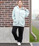 RVCA ルーカ ジップアップ パーカー レディース バックプリント ロゴ BF044-P02(BLK-M)