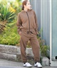 X-girl SPORTS エックスガールスポーツ ジップアップ パーカー レディース クロップド丈 ショート丈 ロゴ セットアップ対応 155253012001(BK-M)