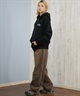 X-GIRL エックスガール ジップアップ パーカー レディース バックプリント ロゴ ARCH LOGO ZIP UP HOODIE 105253012022(ASH-S)