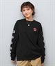 X-girl エックスガール 長袖 Tシャツ レディース ロンT 袖ロゴ バックプリント LIP L S TEE 105251011030(WHITE-M)