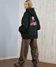 GRIZZLY グリズリー プルオーバー パーカー レディース バックプリント ロゴ 裏起毛 BIG EMBROIDERY BEAR G25FW-4332(BLK-M)