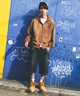 UMBRO アンブロ × Younger Song ヤンガーソング コラボ ジップアップ パーカー 裏毛 MD27-LHD03 ムラサキスポーツ限定(BLACK-M)