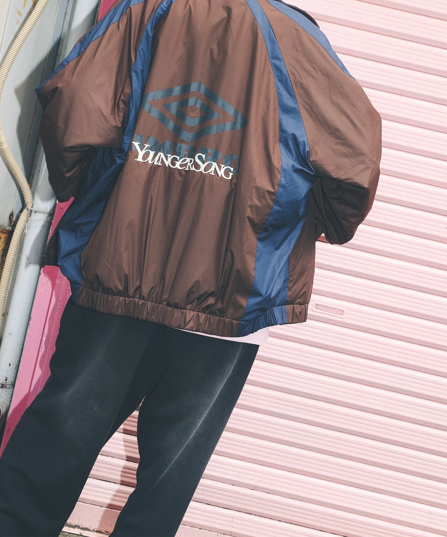 UMBRO アンブロ × Younger Song ヤンガーソング コラボ スウェットパンツ ロングパンツ MD27-LPT05 ムラサキスポーツ限定(BLACK-M)