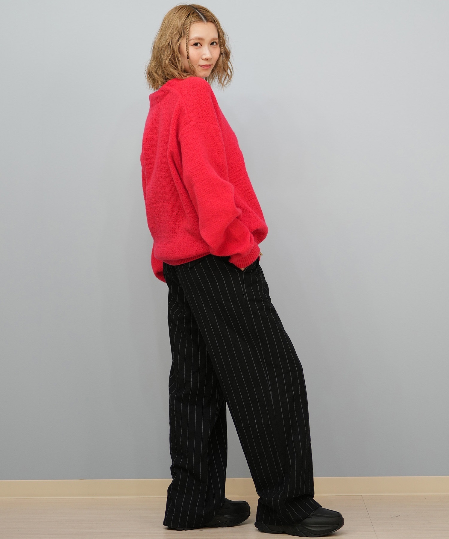 BEVERY HILLS P.C ビバリーヒルズポロクラブ ニット セーター カーディガン レディース シンプル ワンポイント 5487-6750(01RD-M)