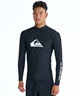 QUIKSILVER クイックシルバー 水着 ラッシュガード メンズ 長袖 Tシャツ ロンT UVカット 速乾 ストレッチ QLY261002(BLK1-M)