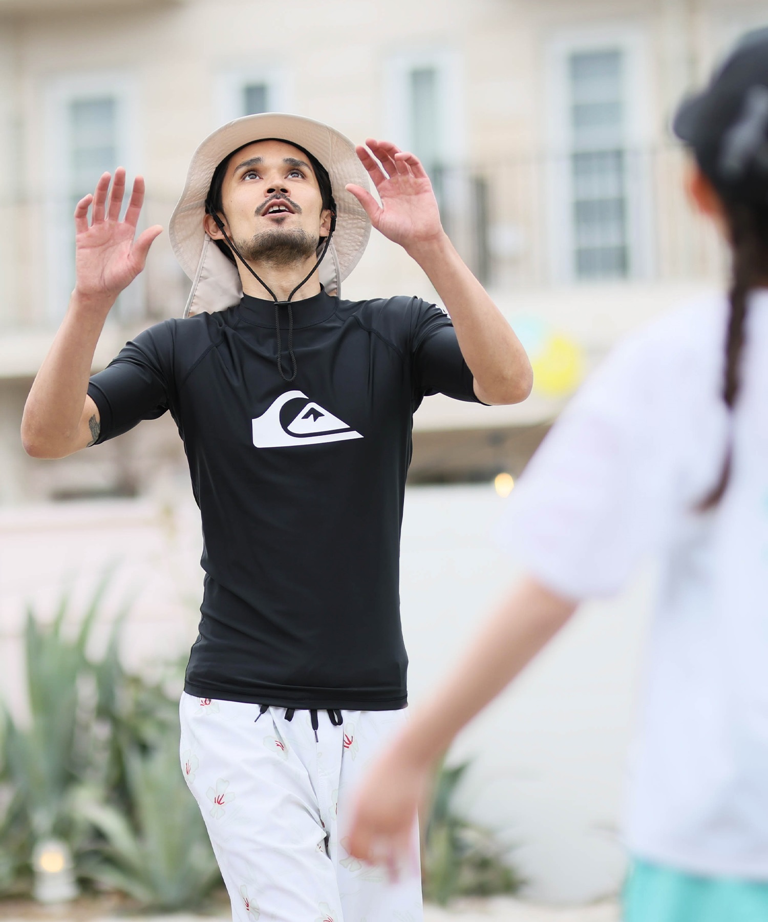 QUIKSILVER クイックシルバー 半袖 ラッシュガード メンズ ALL TIME SR QLY261006(BLK1-M)