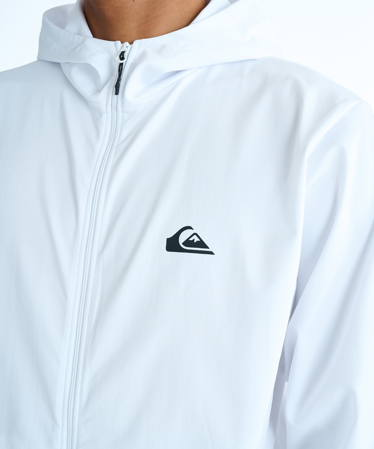 QUIKSILVER クイックシルバー 水着 ラッシュガード ジップアップ パーカー メンズ UVカット 接触冷感 速乾 水陸両用 QLY261009(WHT-M)