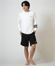 Hurley ハーレー 水着 ラッシュガード 長袖 Tシャツ ロンT メンズ UVカット ストレッチ 疎水性 抗菌防臭 水陸両用 MALS26106P(WHT-M)