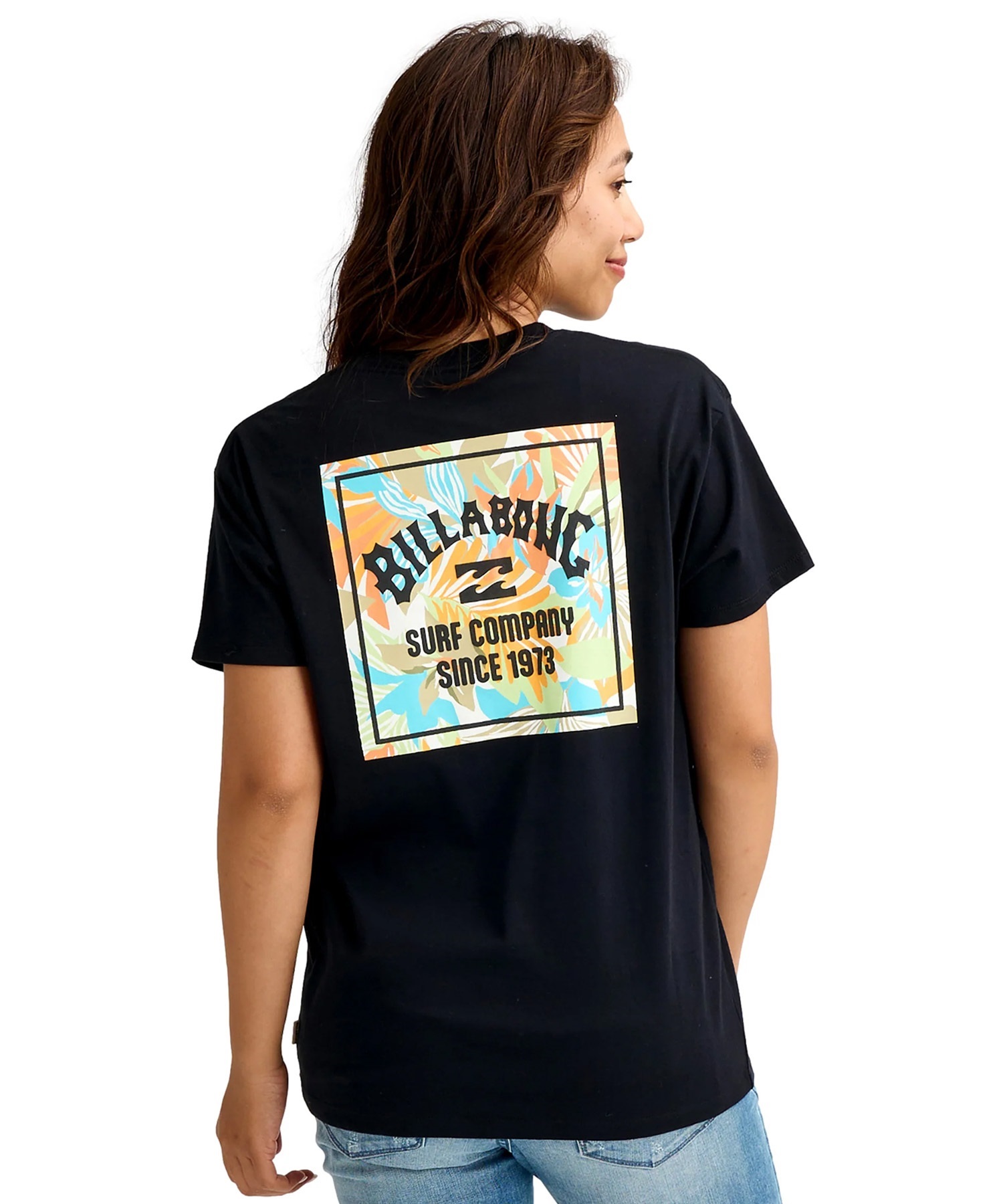 BILLABONG ビラボン 半袖 Tシャツ レディース BACK SQUARE BOY FIT TEE  BG013201(BLM-M)