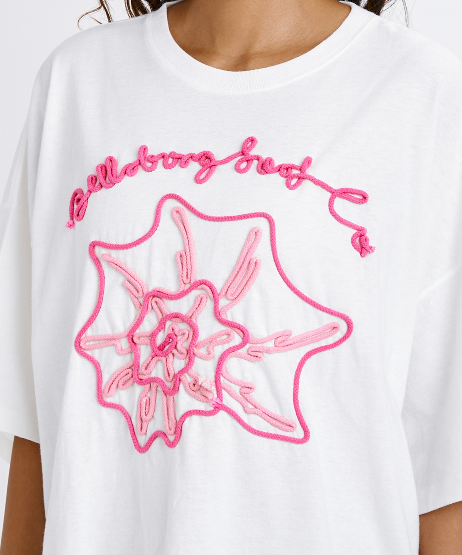 BILLABONG ビラボン 半袖 Tシャツ レディース コード刺繍 ショート丈 BG013210(SCS-M)