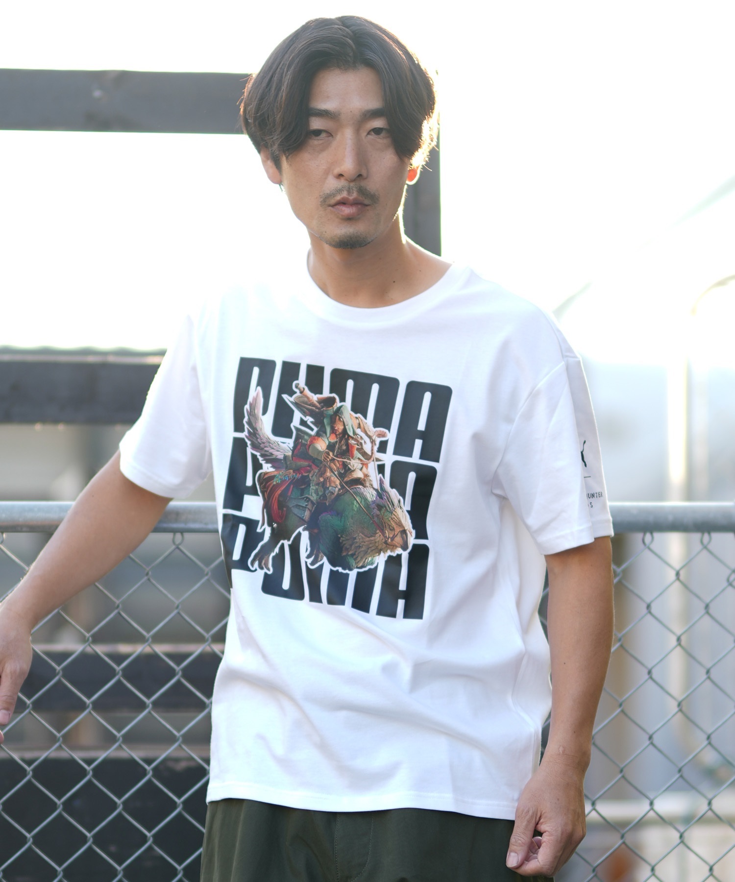 PUMA プーマ 半袖 Tシャツ メンズ モンスターハンターワイルズ コラボレーション 636486(01-M)