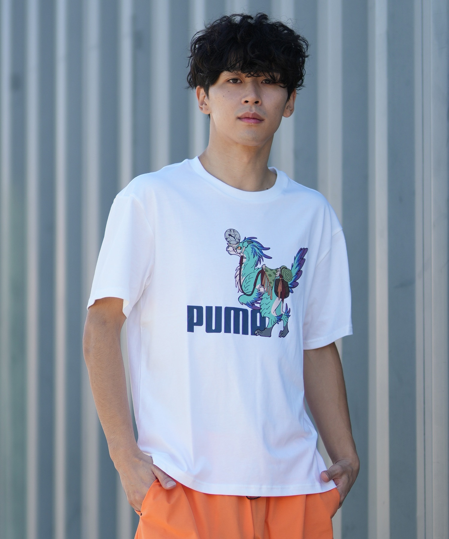 PUMA プーマ 半袖 Tシャツ メンズ モンスターハンターワイルズ コラボレーション 636486(01-M)