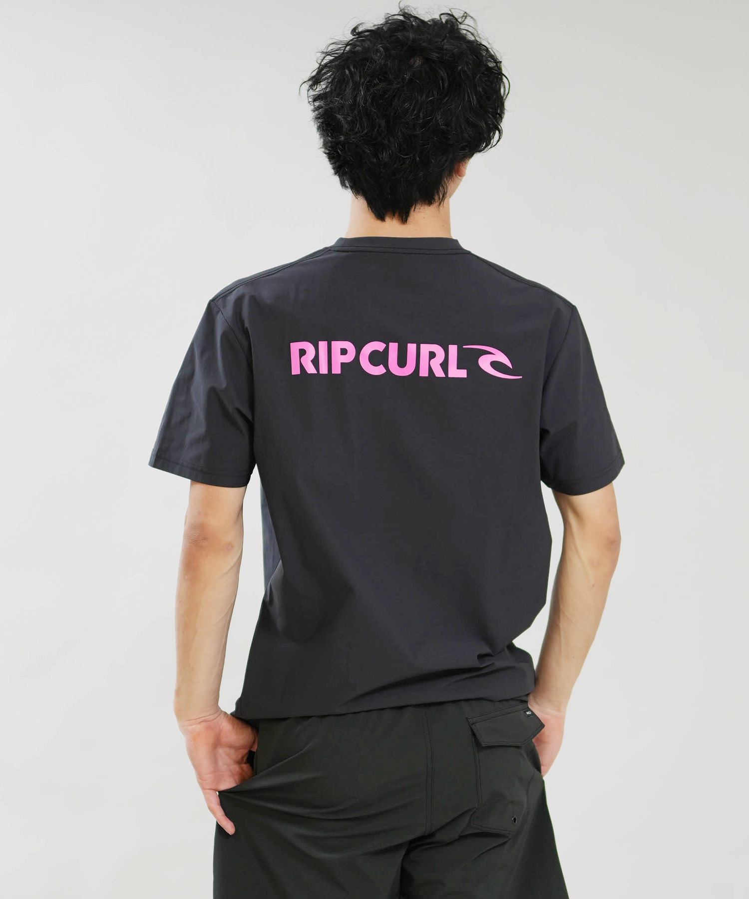 RIP CURL リップカール 水着 ラッシュガード 半袖 Tシャツ メンズ BLADE LOGO RASH RCM6S-4302(BKP-M)
