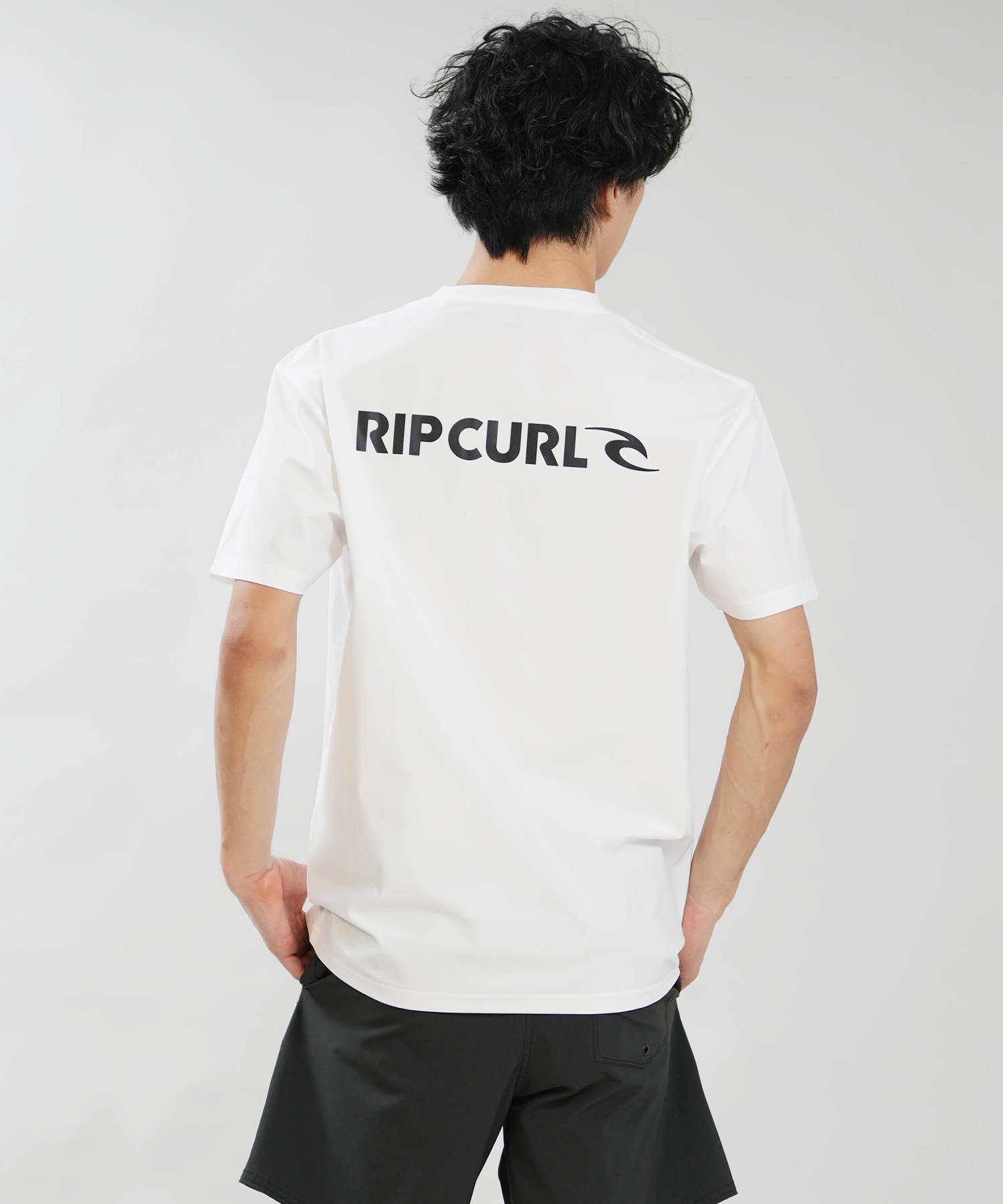 RIP CURL リップカール 水着 ラッシュガード 半袖 Tシャツ メンズ BLADE LOGO RASH RCM6S-4302(BKP-M)