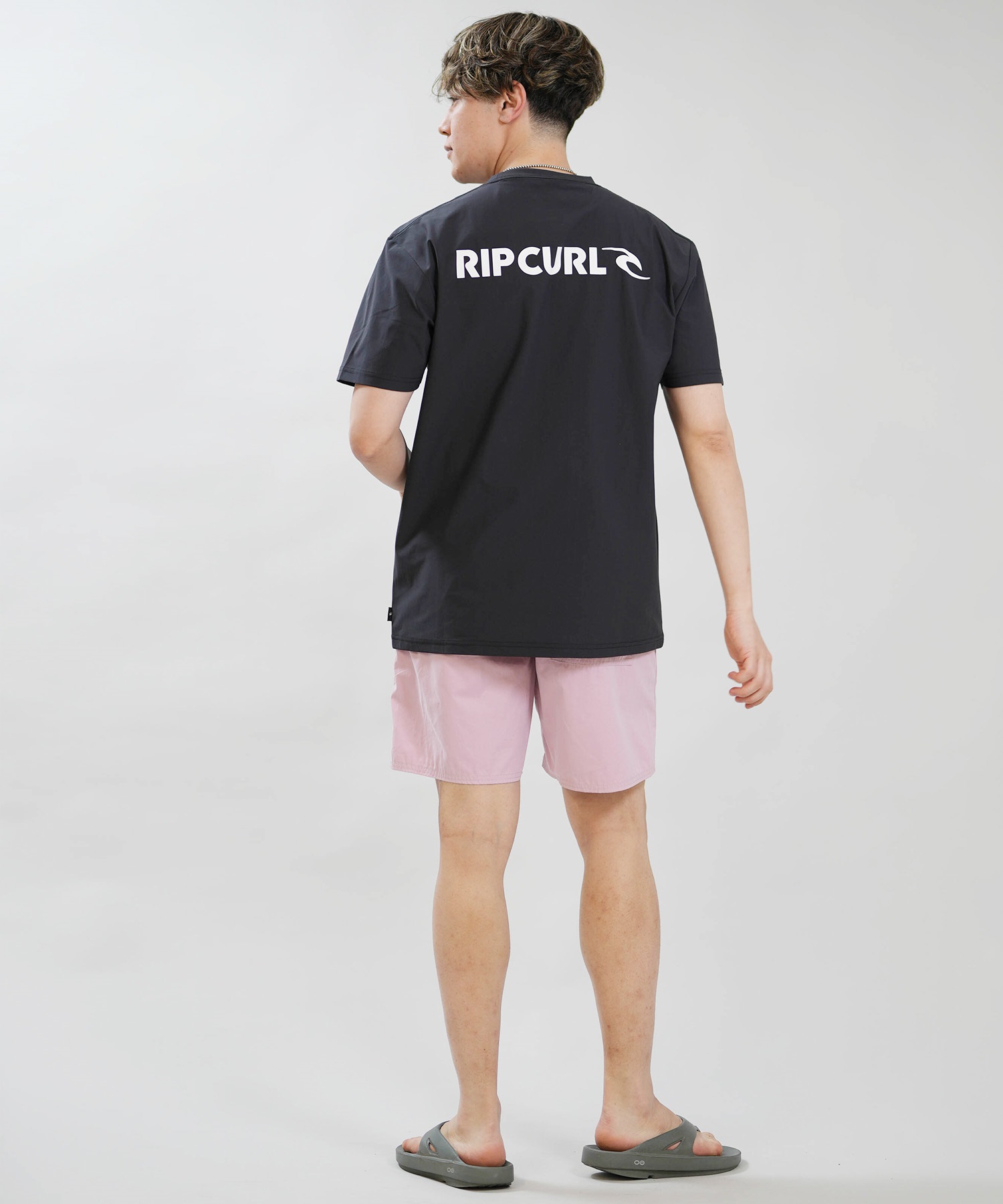 RIP CURL リップカール 水着 ラッシュガード 半袖 Tシャツ メンズ BLADE LOGO RASH RCM6S-4302(BKP-M)