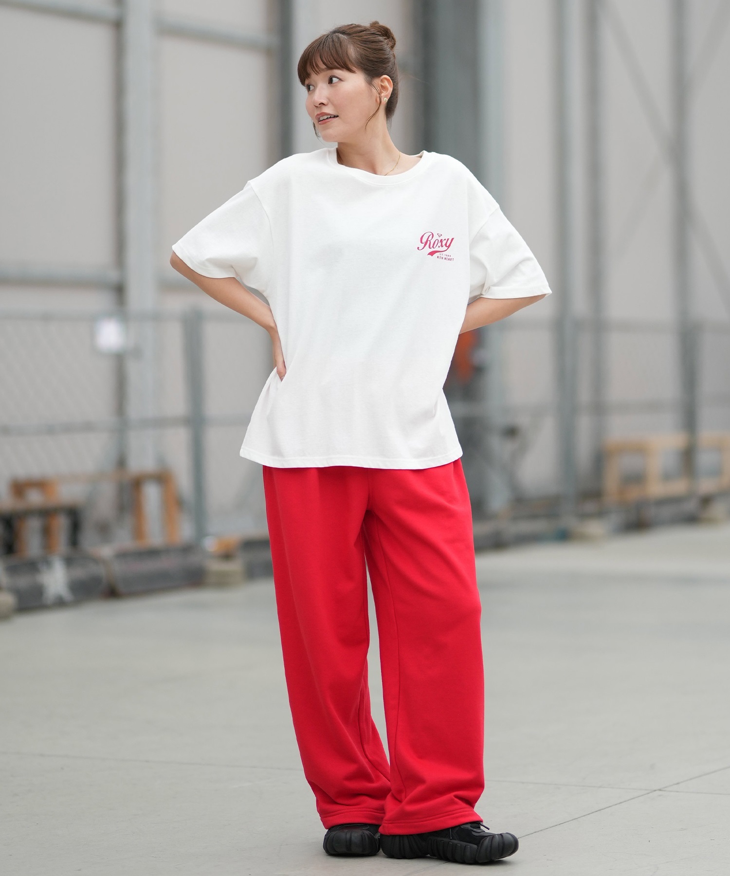 ROXY ロキシー 半袖 Tシャツ レディース バックプリント ドロップショルダー RST261076(NAT-S)
