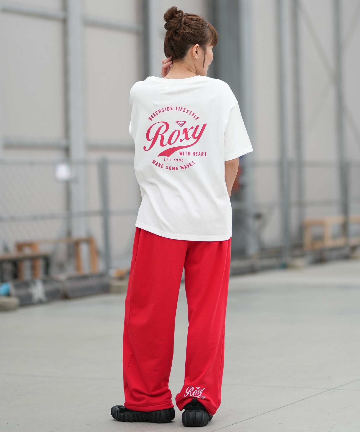 ROXY ロキシー 半袖 Tシャツ レディース バックプリント ドロップショルダー RST261076(NAT-S)