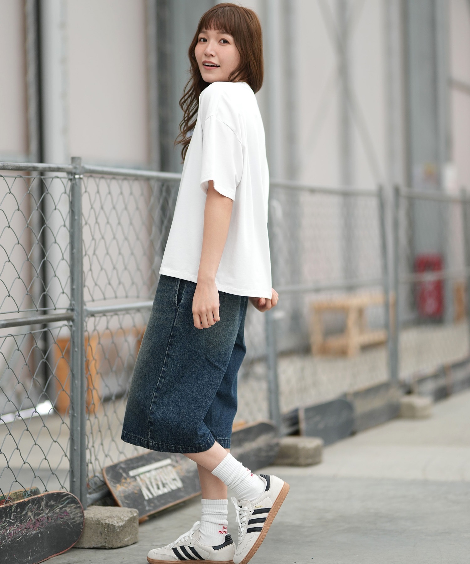 ROXY ロキシー 半袖 Tシャツ レディース フロントプリント RST261641M ムラサキスポーツ限定(WHT-M)